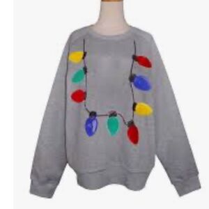 Christmas Lights Sweatshirt Size Medium NEW